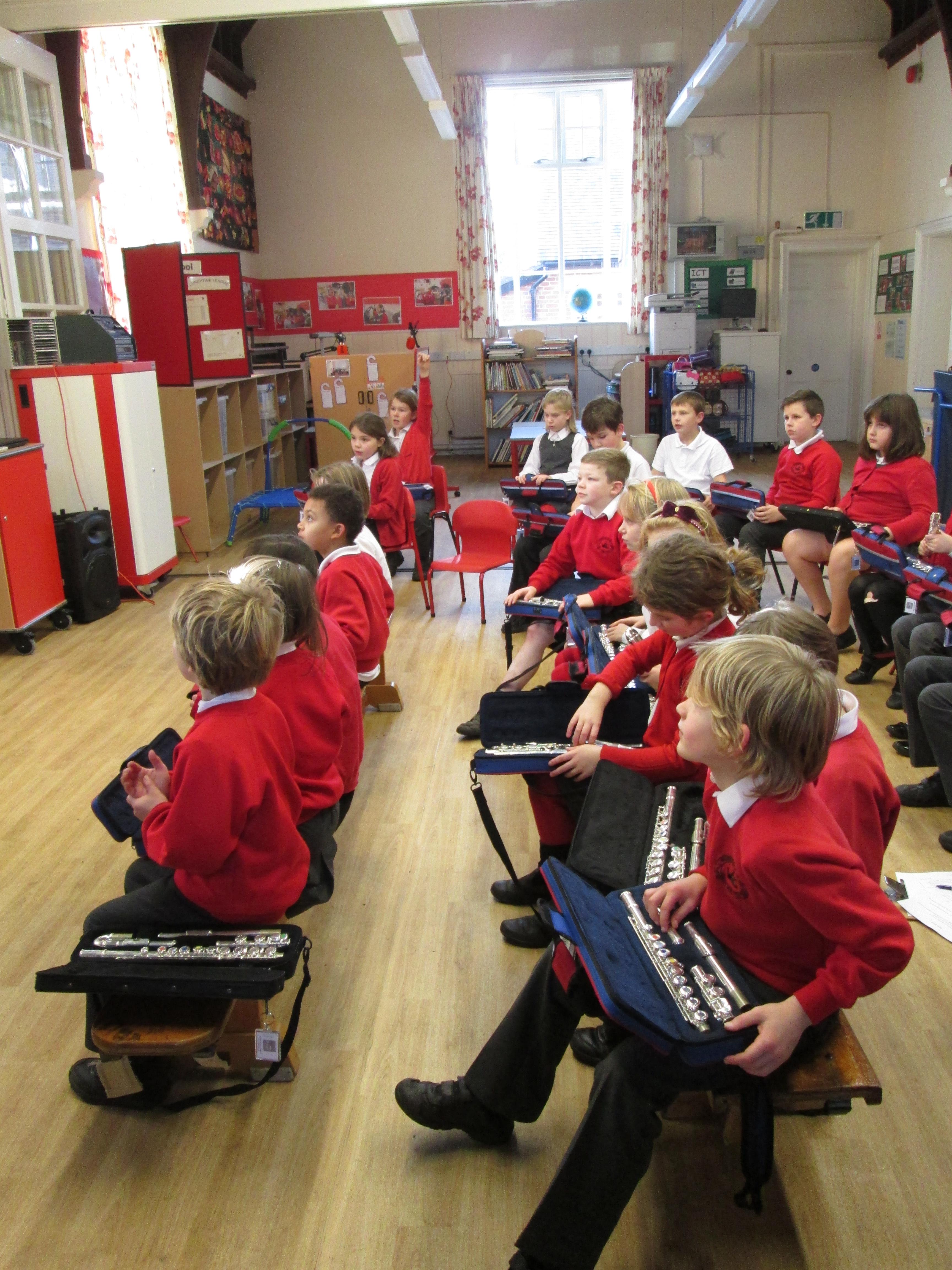 Our first flute lesson helped us learn to blow!